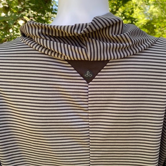 prAna Women's Marin Pullover Top in Black Stripe [3506] - Picture 7 of 8